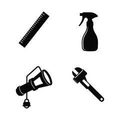 Hand Tools and Maintenance Equipment Silhouette Set