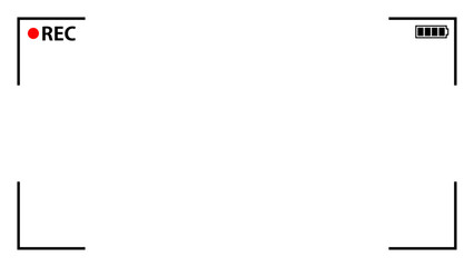 シンプルな録画中フレーム ベクター素材