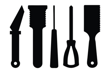 Specialized Hand Tool Silhouettes for Craft and Workshop