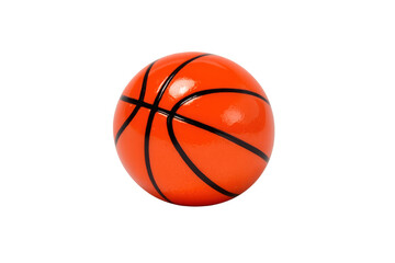 Fototapeta premium Basketball ball standing isolated on transparent background, symbolizing sport, game, and athletic competition