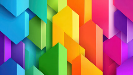 Modern colorful abstract geometric shapes with gradient background design