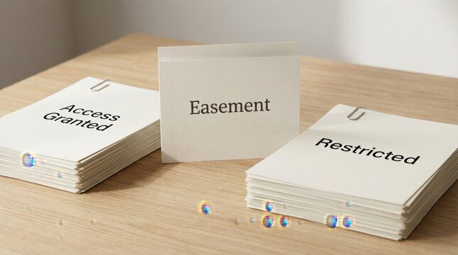 Legal Easement Document on a Desk