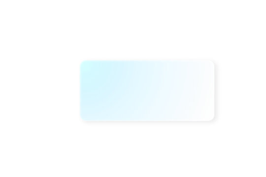 Blue gradient rectangle shape on transparent background