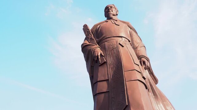 HuoShen Tai in Shangqiu City, Henan Province, China, also known as QueBo Tai. The statue of Wang Hai, who is regarded as the ancestor of Chinese merchants. 
