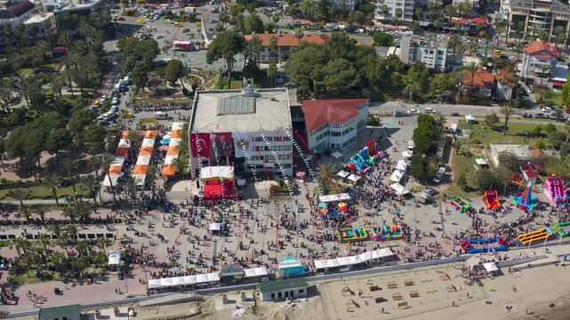 Aerial Video of Alanya Skyline and Mediterranean Coast