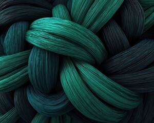 Intricate Teal And Dark Teal Abstract Geometric Design