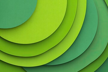 Layered Green Circles Abstract Background