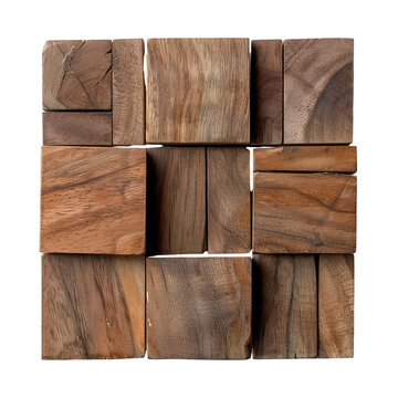 This shows a square section of ipe wood decking cut out with a transparent background. The wood shows various grains and patterns typical of ipe decking pieces