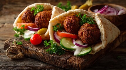 Delicious fresh grilled roast beef sandwich served on a plate with healthy vegetables and herbs makes a tasty cooked meat meal for a restaurant lunch or dinner dish