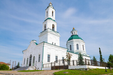 The ancient Church of Simeon the God-Receiver and Anna the Prophetess on a sunny August day....