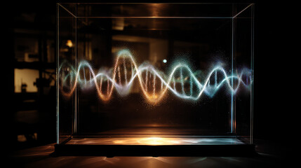 Gene Therapy for Cancer Treatment Concept Cancer therapy with T cells and DNA. Abstract image of human genetics, where glowing DNA mutation threads merge with digital elements