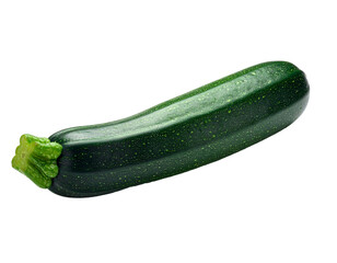 Dark green, speckled oblong squash with a ribbed stem on black