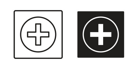 Fototapeta premium Hospital signs suitable for mobile application.