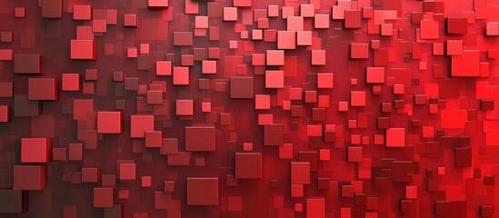 Abstract red cube pattern