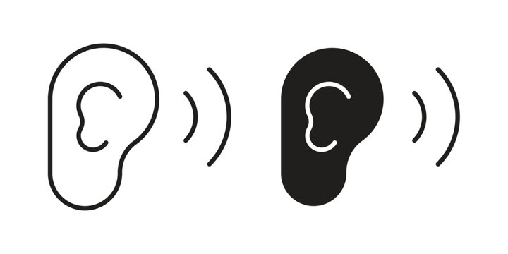 Listening icon suitable for mobile application.