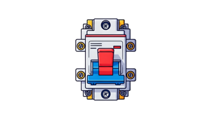 Mechanical switch icon isolated on transparent background