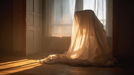 Empty Room With Sunlight Streaming Through Window