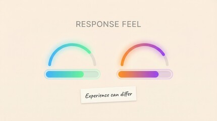 Two response feel gauges showing different spectrums