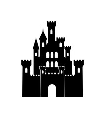 Obraz premium Castle Silhouette Vector Illustration