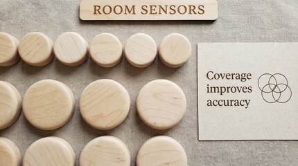 Wooden Room Sensors With Technology Text Card