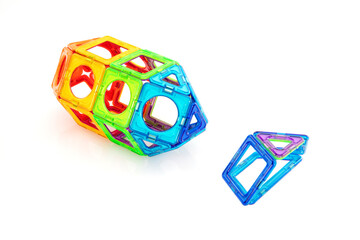 Step 5 Adding Details Colorful Magnetic Tiles Submarine