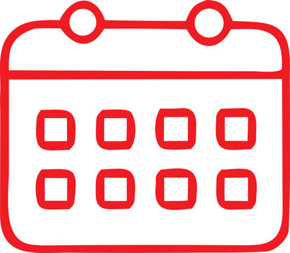 red calender vector icons