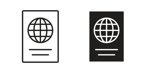 Passport icon suitable for mobile application.