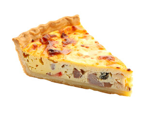 Golden-crusted savory tart filled with creamy egg, cheese, and diced meat