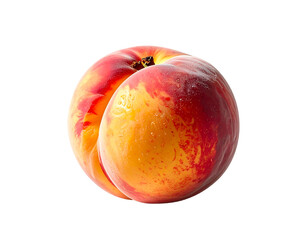 Fototapeta premium A ripe nectarine with smooth skin, showing vibrant yellow and red hues