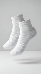 White Socks Hanging in Mid Air.