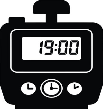 Digital clock radio with alarm and time display