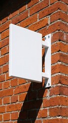 Blank white signboard mockup displayed indoors for advertising and mockups