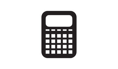 Electronic Calculator Silhouette Icon for Mathematics, Finance, and Accounting Concepts