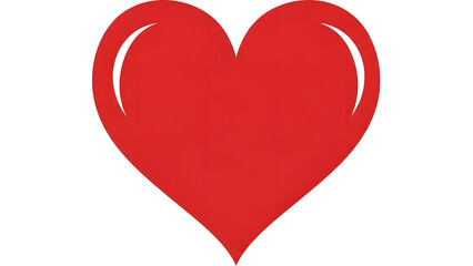 Clean digital red heart symbol for love and romance