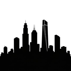 Obraz premium Modern City Skyline Vector Illustration - Urban Architecture Silhouette for Travel, Business & Design Projects