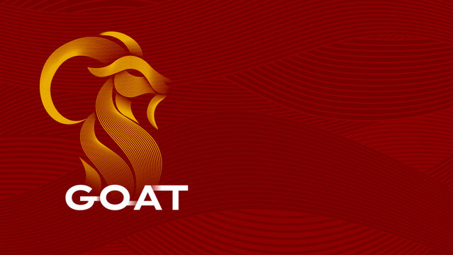 Chinese New Year , Lunar new year, 2027 banner design featuring a stylized goat illustration and elegant decorative elements. Modern festive background suitable for holiday celebrations