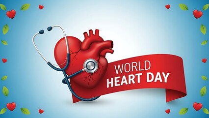 Celebrating world heart day with awareness and care illustration