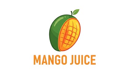 Vibrant mango juice illustration illustration