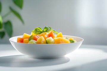 Bowl of Fresh Fruit on Kitchen Counter