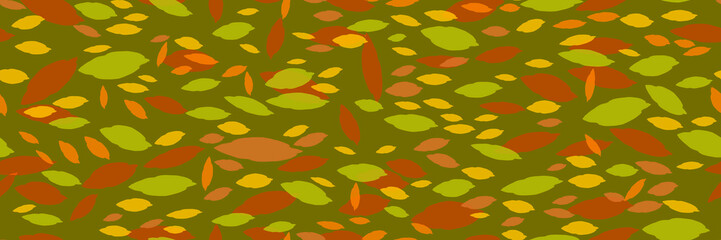 The leaves have a seamless texture. Autumn. Computer illustration.
