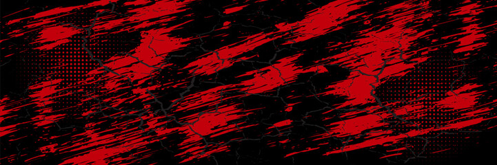 Halftone dots red and black color pattern gradient grunge texture background. Dot pop art comic sport style vector illustration. grunge vector dots