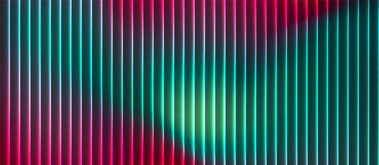 Abstract grainy ribbed glass background in colorful tones with glossy curved texture, vertical light lines and smooth gradient for use in luxury design or digital surface visuals © Rifaldi Riwansyah