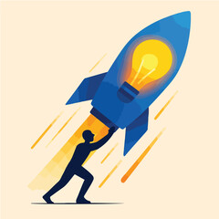 Startup Launch And Entrepreneurial Growth Momentum illustration