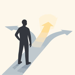 Decision Making Crossroads And Life Direction Choice Concept illustration