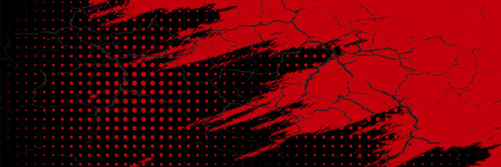 Halftone dots red and red color pattern gradient grunge texture background. Dot pop art comic sport style vector illustration. grunge vector dots