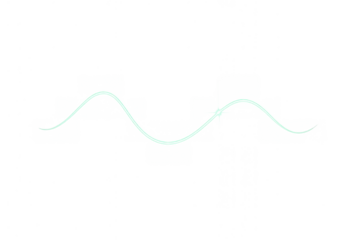 Luminous neon wave forming an abstract glowing light trail on transparent background, symbolizing digital flow and technology