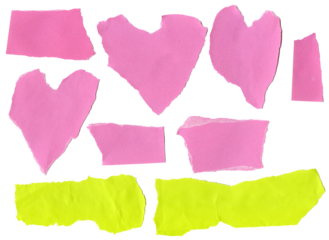 Craft Torn Paper Tape. Collage Design Element.