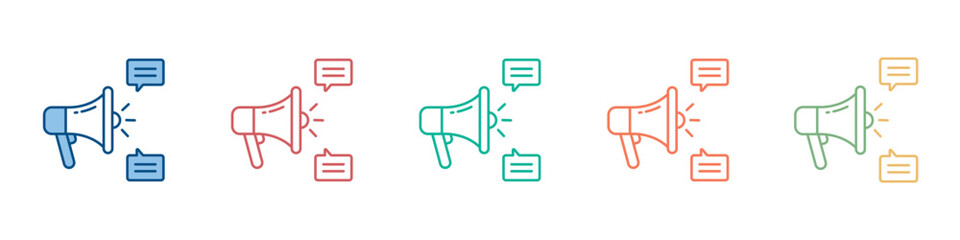 Campaign Icon Set Multiple Style Collection 