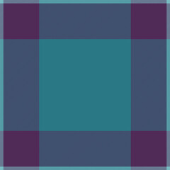Obraz premium Overlay fabric check vector, sparse plaid texture seamless. Ireland background pattern tartan textile in cyan and purple colors.