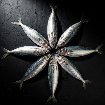Fresh raw seafood featuring a healthy silver bream and trout catch with fins and tails isolated on a white background market display of one freshwater fish meal